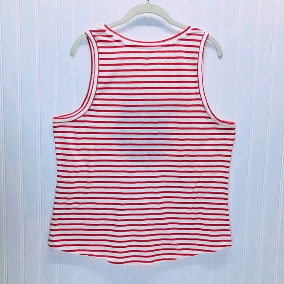 Dip Size L White Pink Stripe Embroidered Blouse - Picture 3 of 6